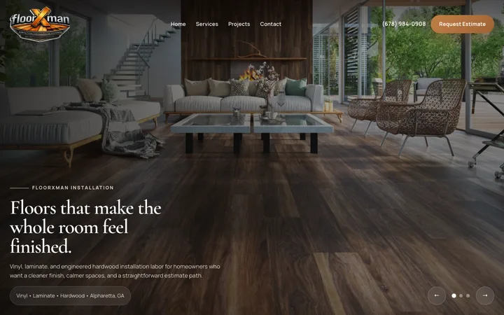 Floorxman — live homepage