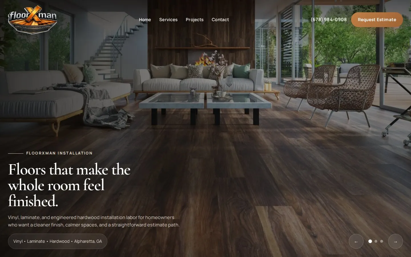 Floorxman website screenshot
